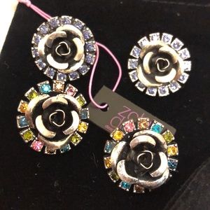 Ant.Silver Rose with Tanzanite or Multi Crystals